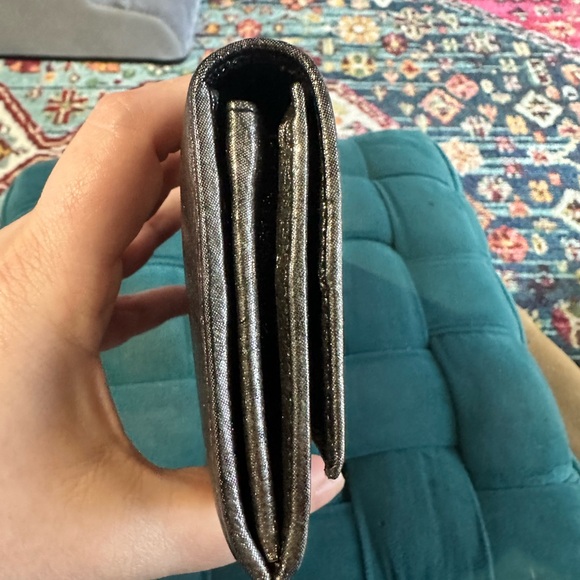 Miu Miu Metallic Silver Bow-Trim Continental Wallet - Picture 10 of 11